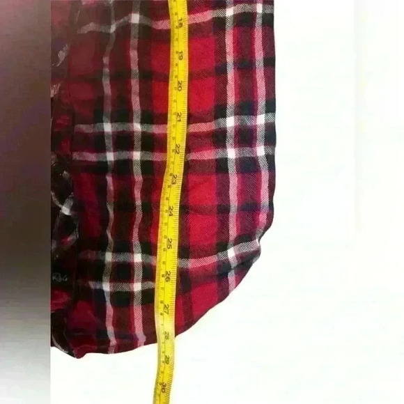 Rails Tunic Sz Xs Flannel Mini Short Sleeve Button Preppy Dark Academia Normcore - Picture 5 of 7